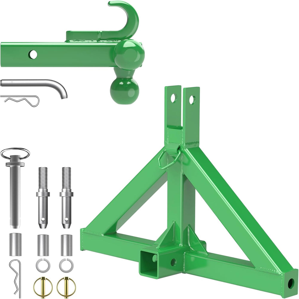 3 Point Trailer Hitch 2” Receiver for Cat 1 Tractor Quick Hitch Attachment