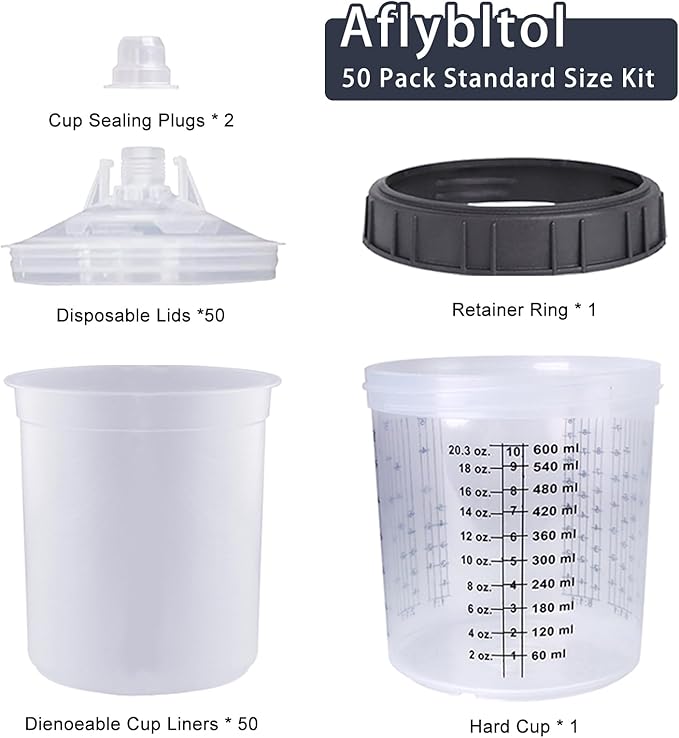 Disposable Paint Sprayer Mixing Cup
