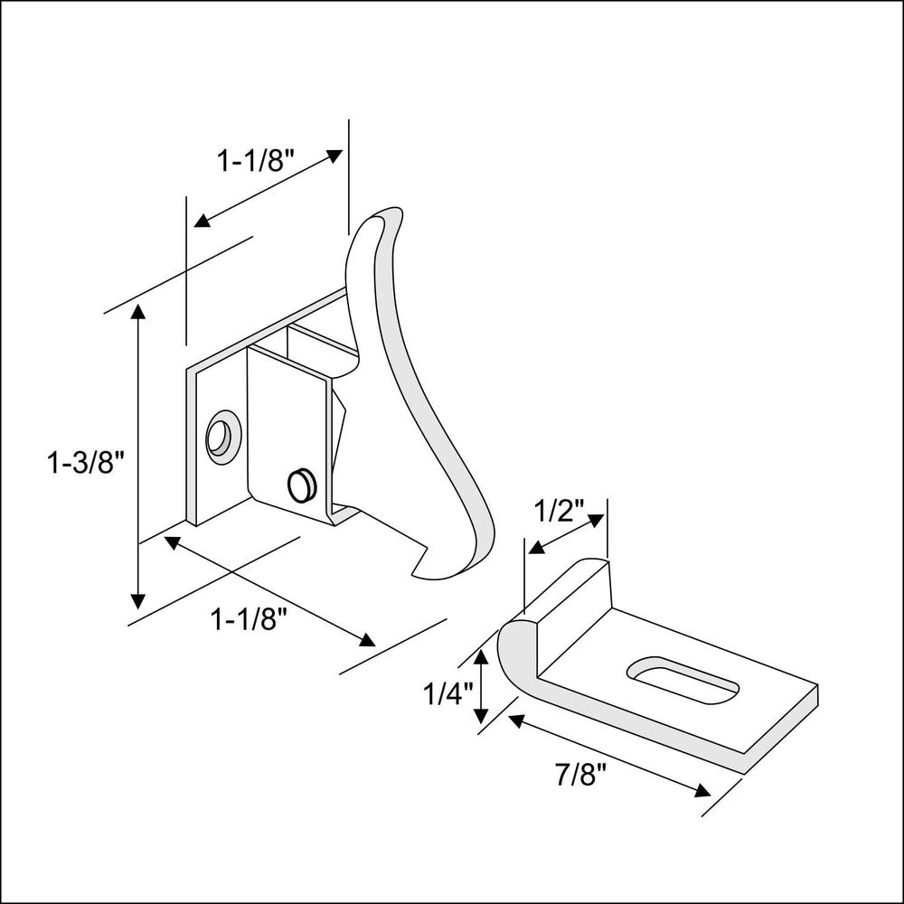 25 Pack Rok Hardware Extra Heavy Duty Elbow Latch Cabinet Door/Window Catch -...