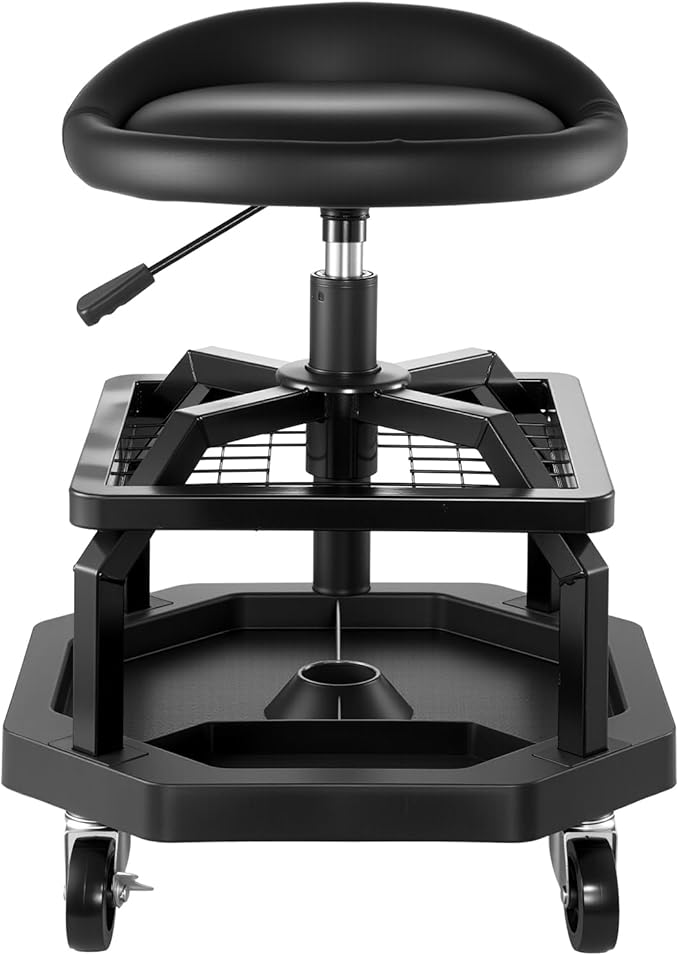 VEVOR Industrial Black Pneumatic Garage Seat/Work Stool