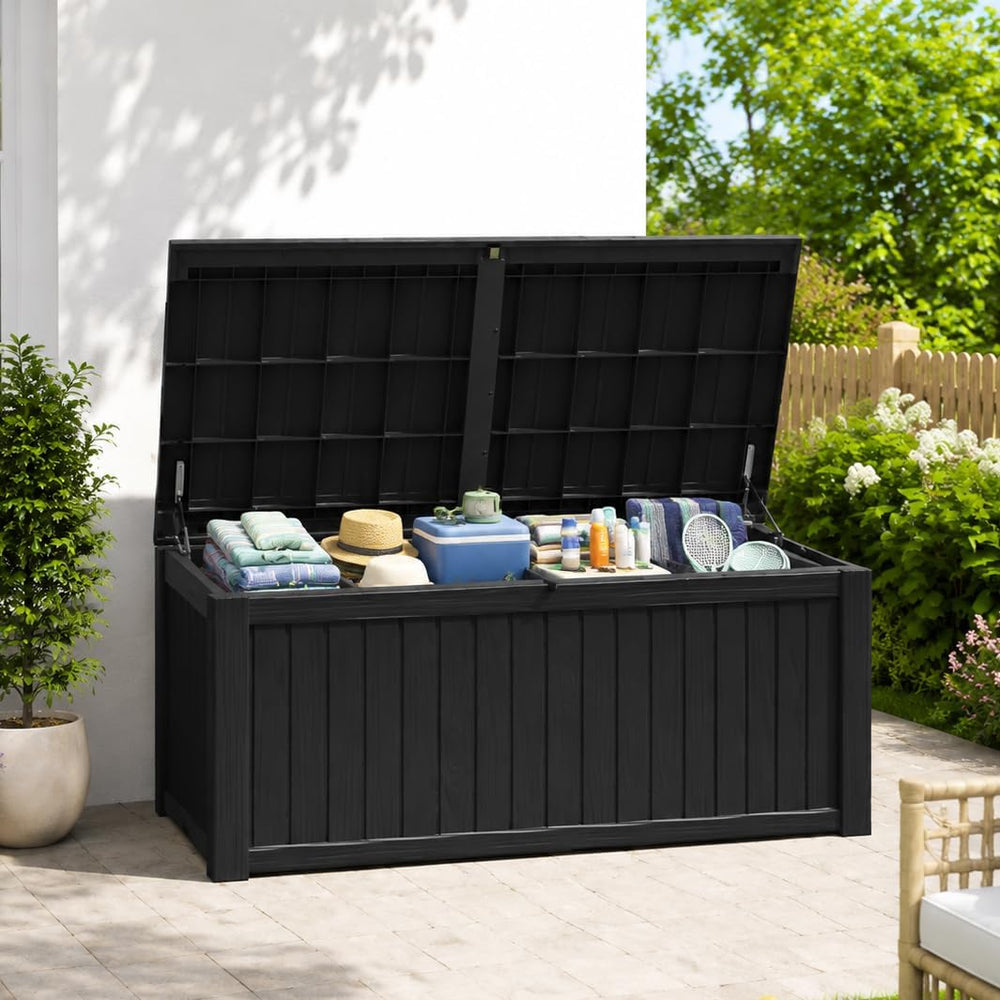 Outdoor Storage Box, Resin Deck Boxes Indoor and outdoor, Waterproof Storage ...