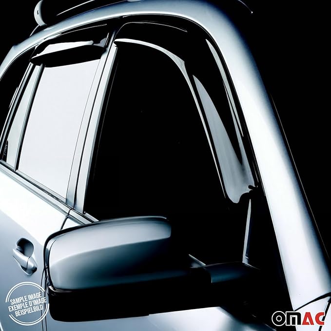OMAC Window Visor Vent Rain Guard Deflector (4 Pcs)