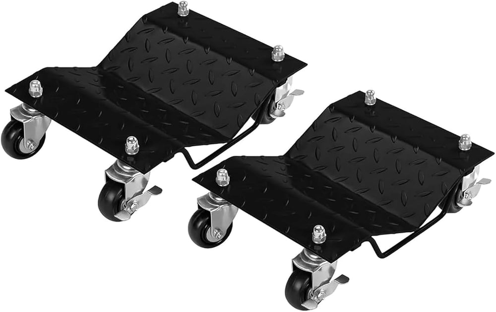 PrecisionAuto Heavy Duty 3000 lbs Car Wheel Dolly Set of 2 – Steel Tire Skate...