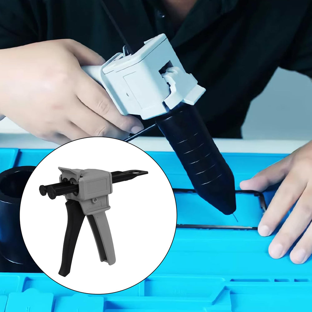 50ML Dual Cartridge Glue Dispensing Gun, Dispensing Ratio 1:1 or 2:1