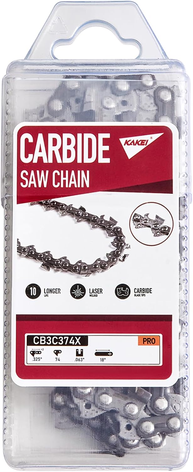 KAKEI Carbide Chainsaw Chain 18 Inch Fits Stihl - .325" Pitch .063"...
