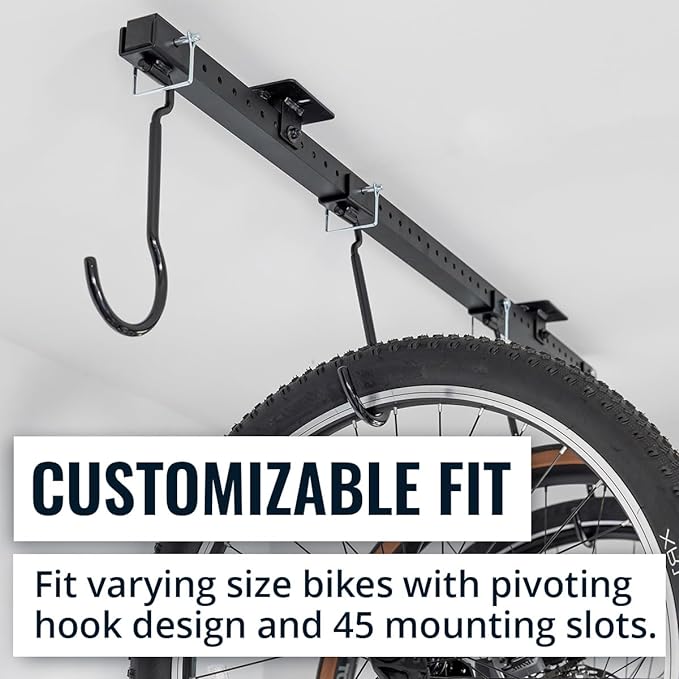Teal Triangle Ceiling Mounted Bike Rack