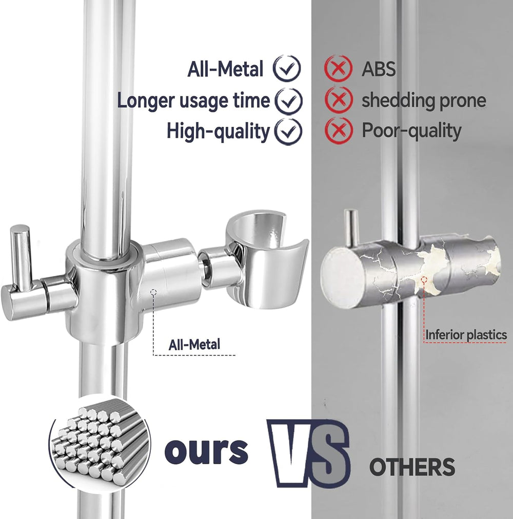 Shower Slide Bar Adjustable Handheld Shower Head Holder Wall Mount - 15inch A...