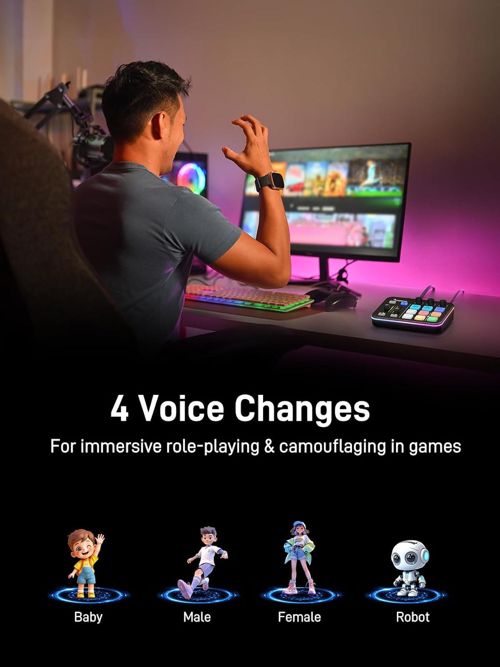 MAONO G1 NEO & PD200XS Gaming Bundle: Audio Mixer and XLR Dynamic Mic