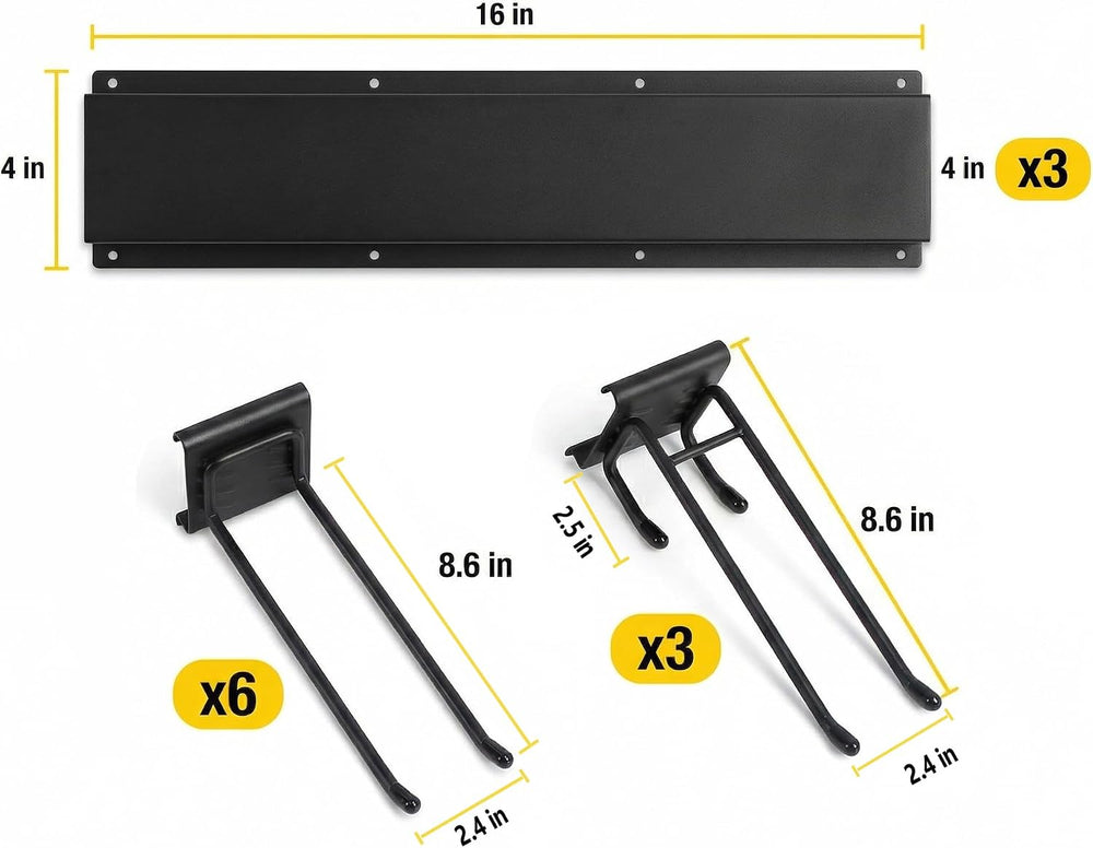 MBQQ Garage Tool Organizer Wall Mounted, 24 Inches Adjustable Garden Tool Org...