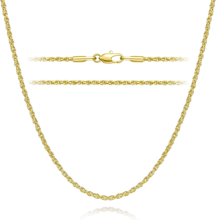 14K Gold Necklaces for Women Rope Chain Gold Chain for Women