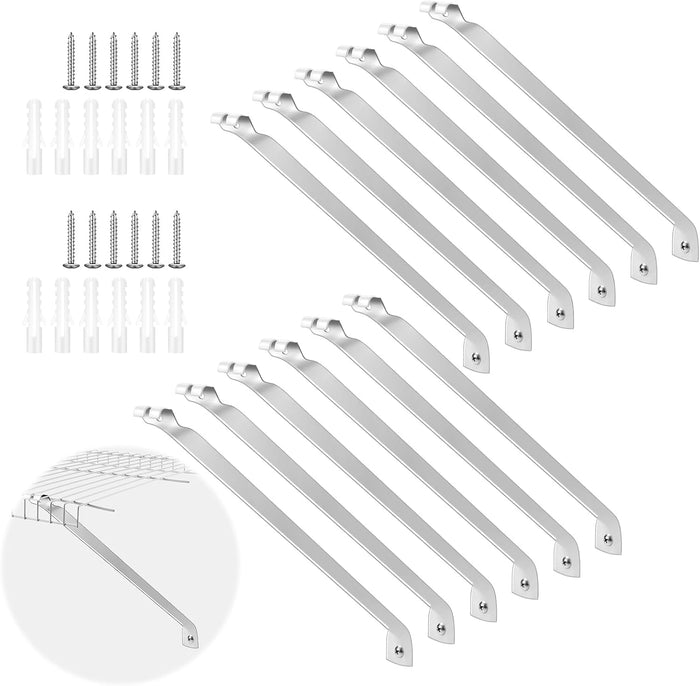 12 Pcs Wire Shelf Support Brackets, 12 Inch Wide Closet Shelving