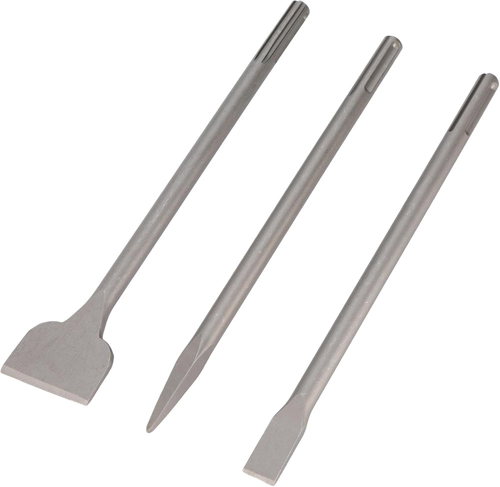 SDS MAX Shanks 16"Chisel Set,3 Pcs Masonry Concrete Drill Bit