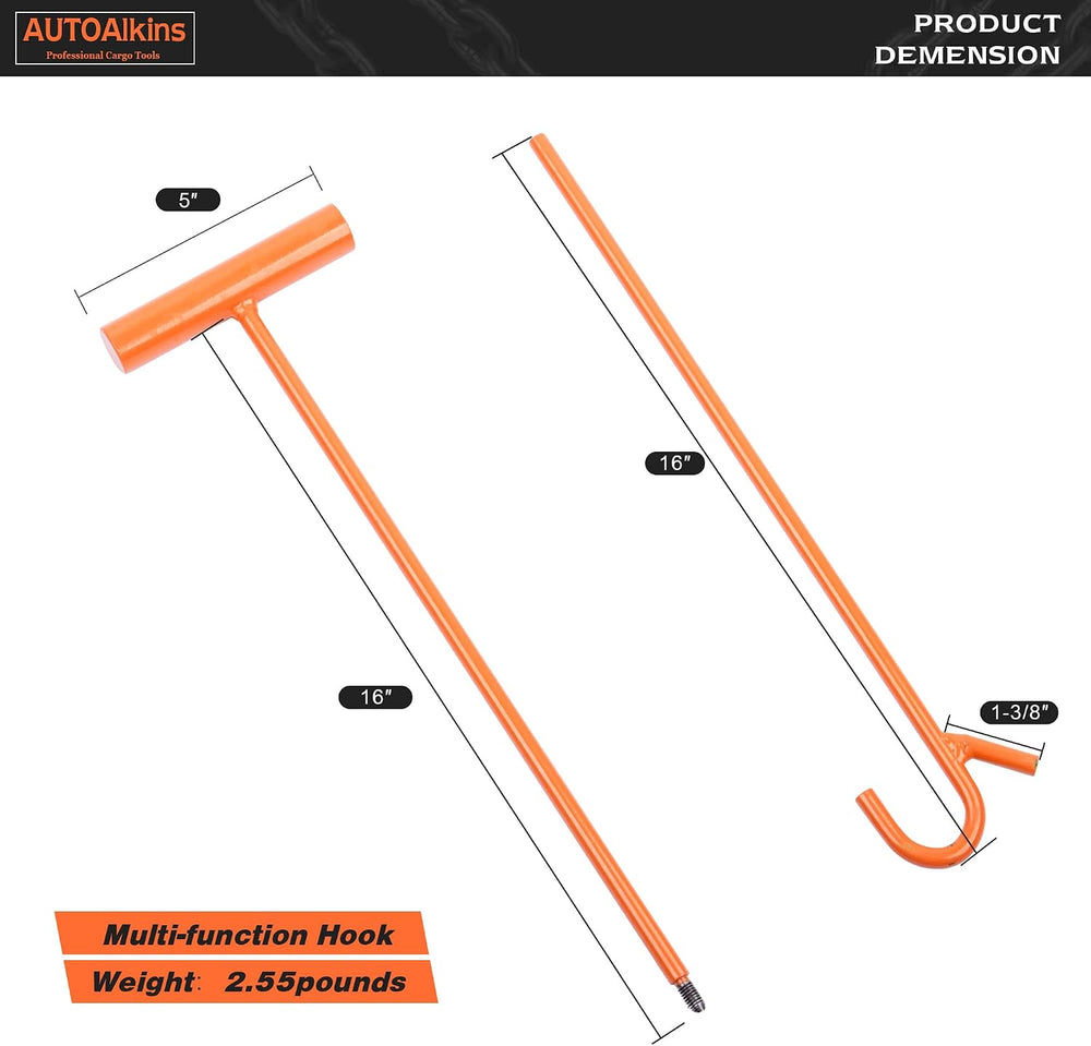 Heavy Duty 5th Wheel Pin Puller, 4 Pack 32" Solid Steel Chrome Plated Fi...