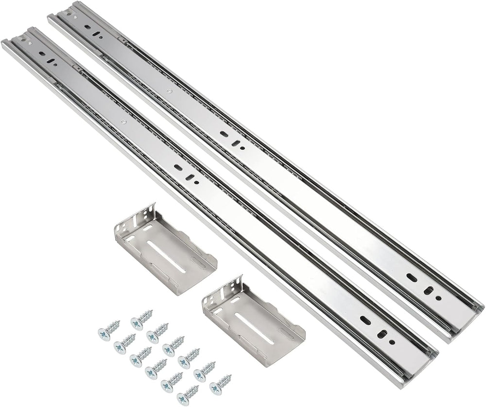 Gobrico 10 Pairs 20-Inch Rear/Side Mount Soft Close Drawer Slides with Bracke...
