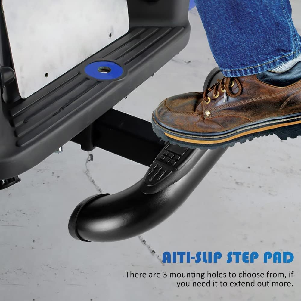 Hitch Step for 2 Inch Hitch Receiver Towing Bar Bumper Step Rear End Guard Pr...