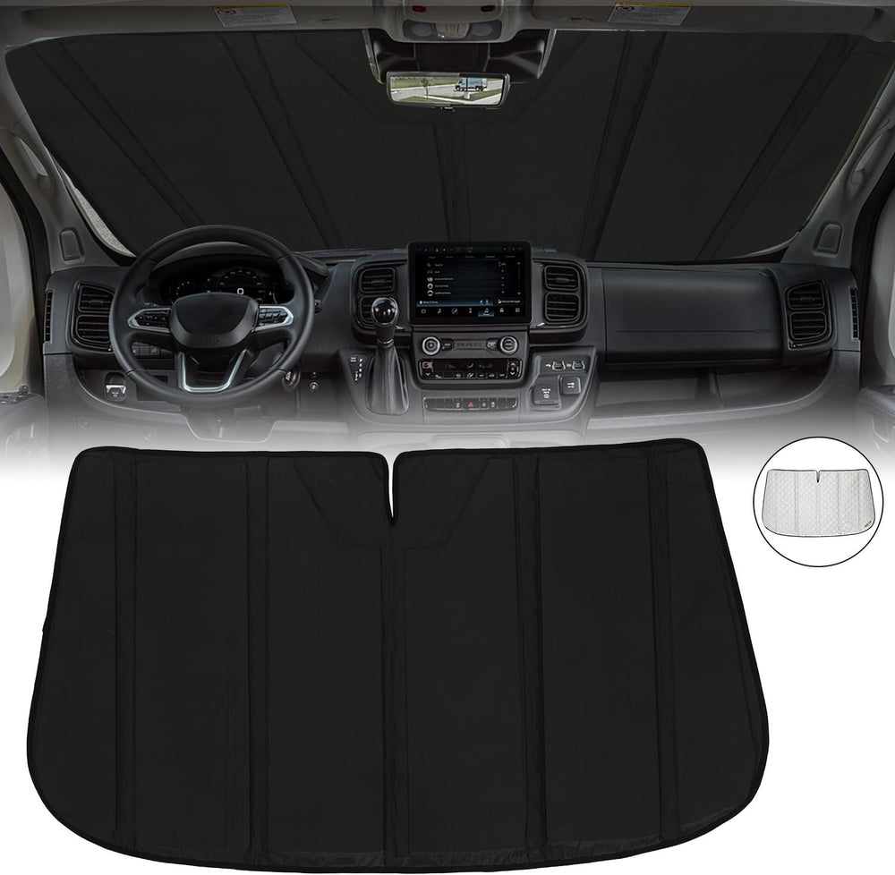 ROCCS Thickest Windshield Sun Shade fit for 2014-2026 Dodge RAM ProMaster Ful...