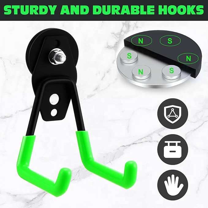 Landhoow Large Magnetic Hooks Heavy Duty Garage Magnet Hooks Strong Storage (...
