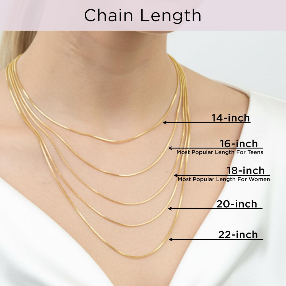 Jewelili 10K Solid Yellow and White Gold Box Link Chain Necklace for Women