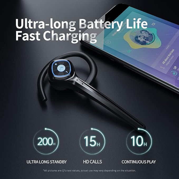 IHAO Wireless Bluetooth Earpiece Headphone Dual Noise Cancelling Mic Painless