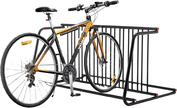 10-Bike Floor Bike Rack, 60” Dual-Sided Freestanding Steel Bike Stand