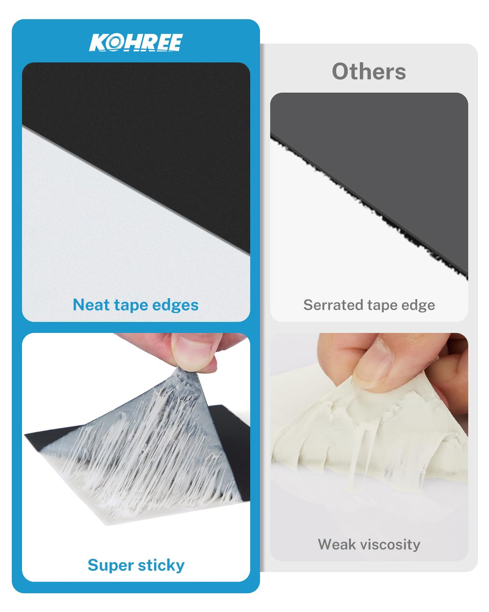 Kohree Butyl Sealant Tape, 4 Inch x 50 Foot RV Roof Tape Black