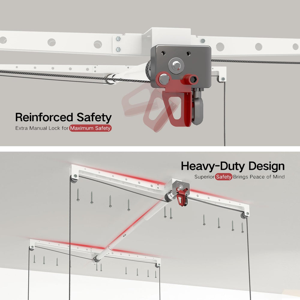 Overhead Garage Storage Rack, Adjustable Heavy-duty 4x4 Ft Ceiling Storage Ra...