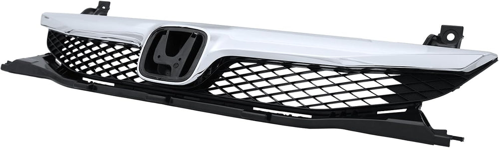 BXZ Front Bumper Grille Grill Upper Lower With Chrome Trim For Honda Civic Se...