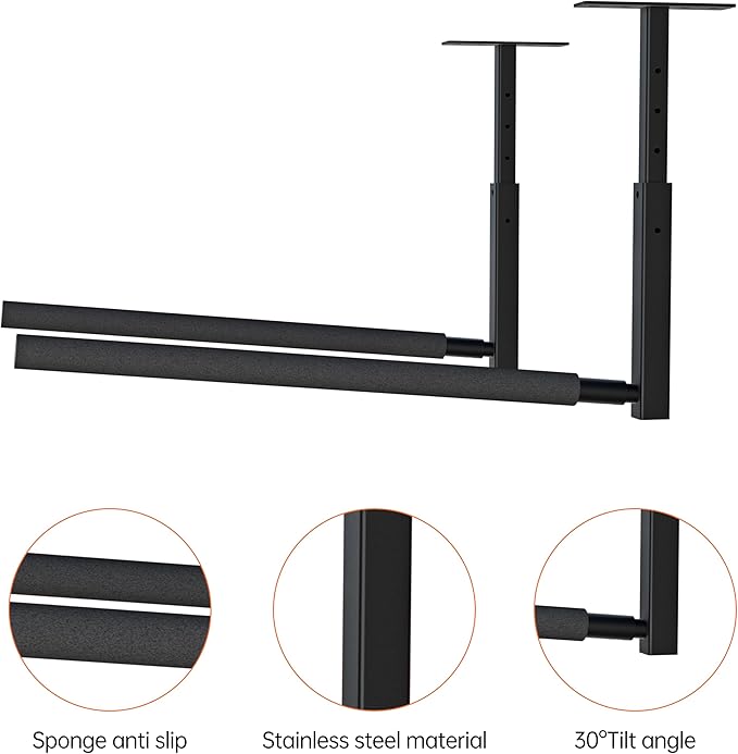 Adjustable Ladder Ceiling Rack, Kayak Overhead Garage Storage Rack, Garage