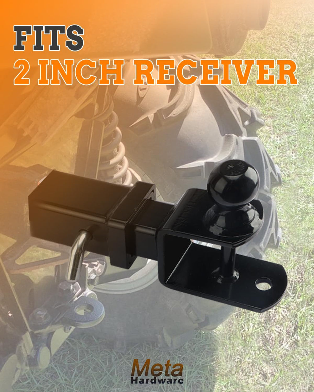 3-in-1 ATV Hitch Ball Mount Fits 2" Receiver 3500lbs GTW