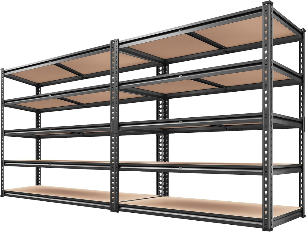 REIBII 2000LBS Garage Shelving Heavy Duty 72''H Storage Shelves 5 Tie...
