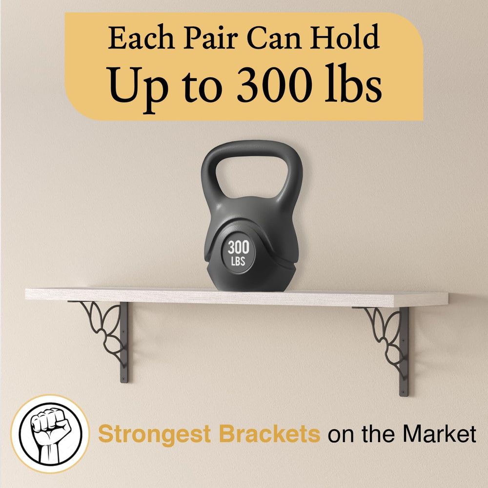 L Brackets for Shelves By Balin Designs for 8 inch -10 Flower Style Shelves –...
