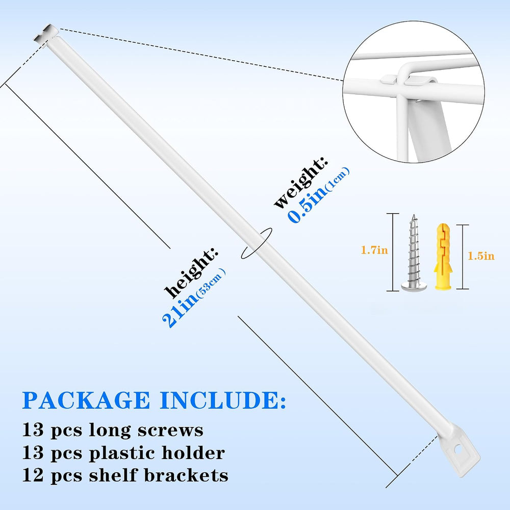 12pack Wire Shelving Support Bracket,Wire Shelf Support Bracket,Length of 18....