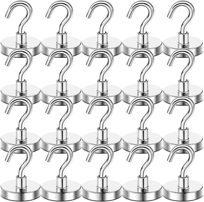 DIYMAG Magnetic Hooks, 118 LB Heavy Duty Strong Magnet (20pcs)