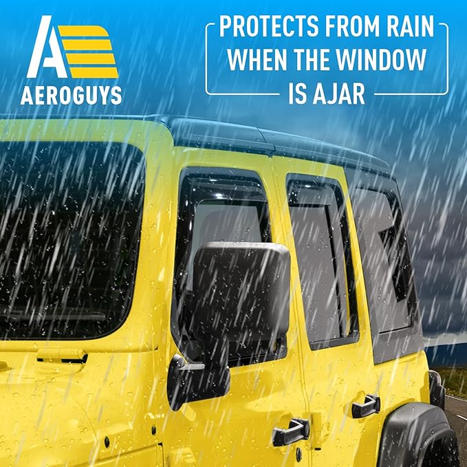 Extra Durable Window Deflectors in-Channel Window Visors Rain Guards Fit (4pcs)
