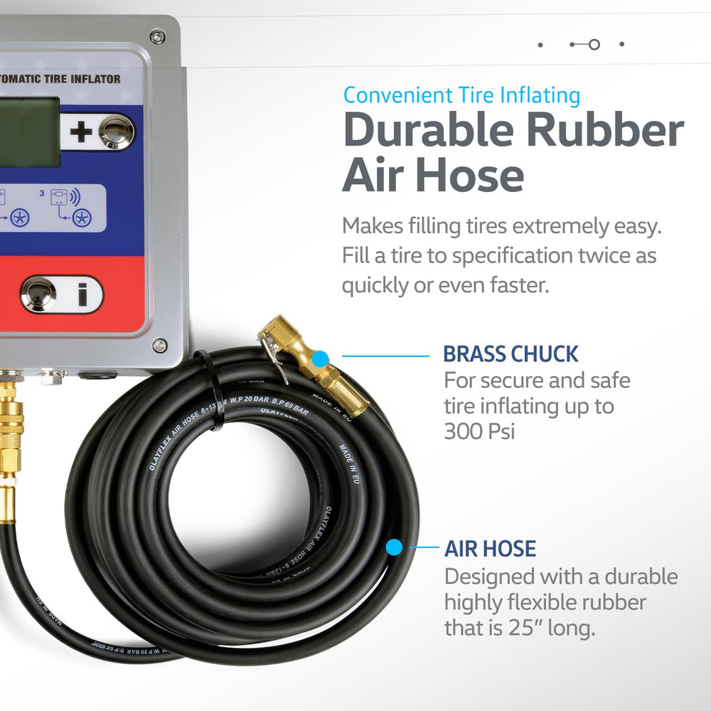 AlphaWorks Automatic Tire Inflator, LCD Gauge, 145 psi Max Pressure