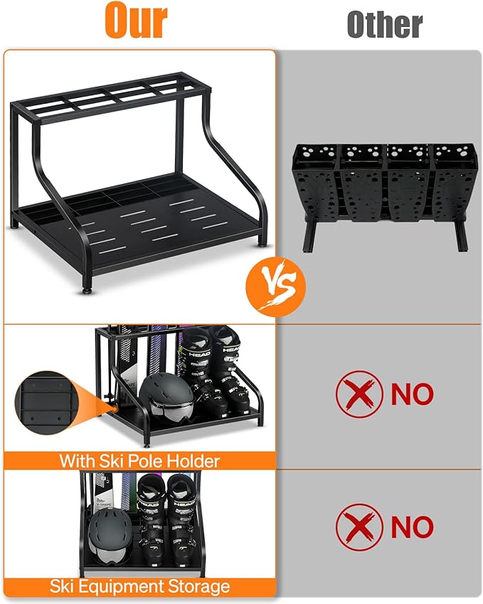 Ski Storage Rack for Garage