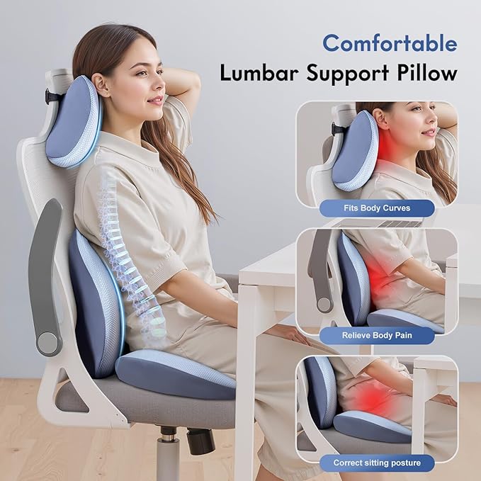 FLORICH Seat Cushion and Lumbar Support Pillow