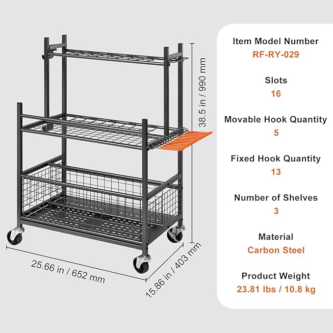 VEVOR Garden Tool Organizer, 16 Slots