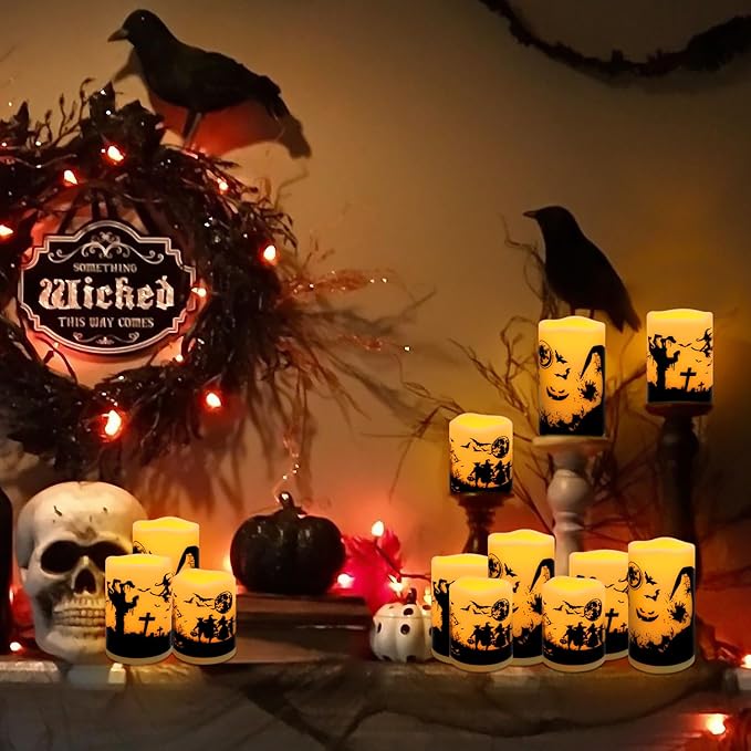 12-Pack Waterproof -Flameless Led Candles,Remote Control and Timer Functions ...