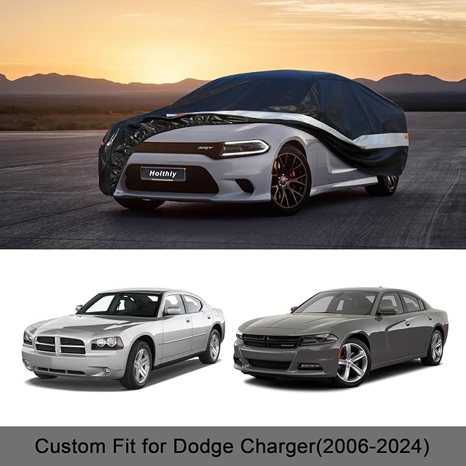 Holhtly Car Cover Custom Fit for Dodge Charger, Car Covers for Automobiles All