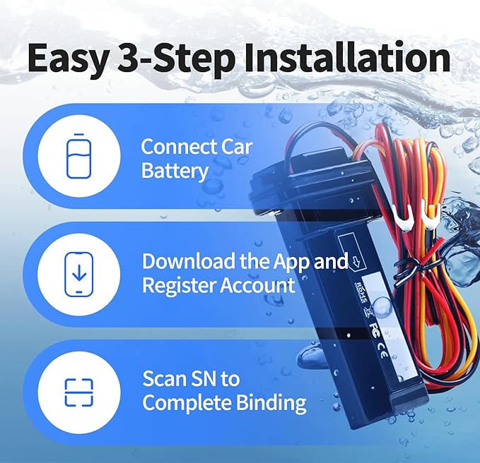 Wired GPS Tracker for Vehicles No Monthly Fee, No Subscription, Real-Time