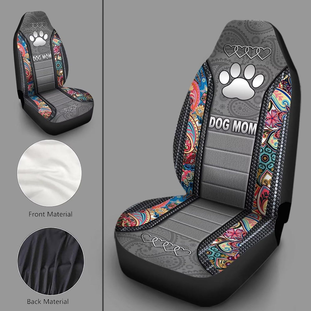 Howilath Seat Covers for Cars 2 Piece Vehicle Protector, Boho Floral & Do...