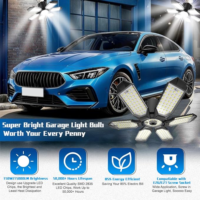 LED Garage Lights (2Pack)