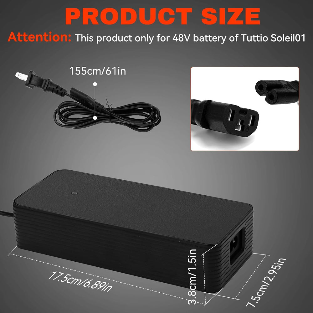 JERBOR 54.6V 2A Battery Chargers for Tuttio Soleil01 Drit Bike, 48V Charger P...