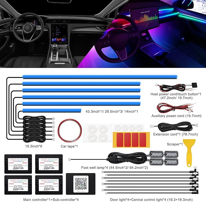Acrylic Interior Car LED Strip Light