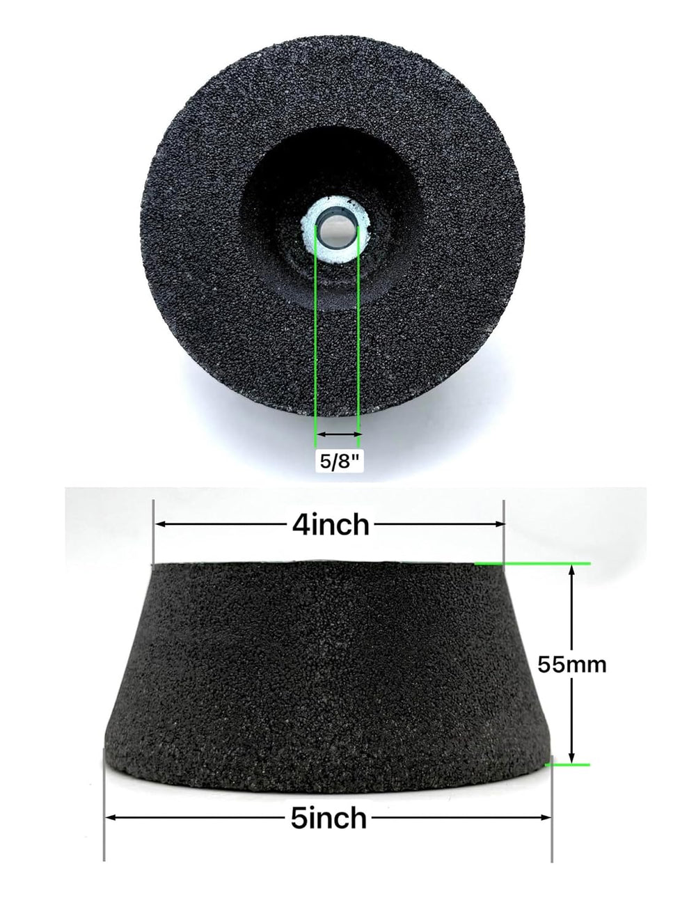 High Performance Flaring Cup Grinding Stone for Granite - 5X2X5/8-11 Arbor Th...