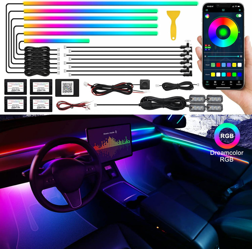 Dreamcolor Acrylic Interior Car LED Strip Light