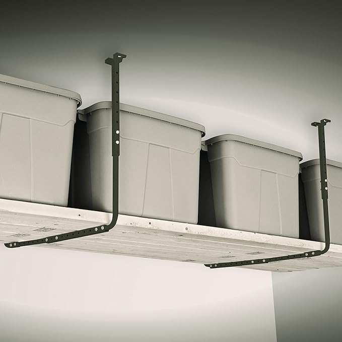 80844-10 34 in. x 26 in. Adjustable Garage Ceiling Mount Storage Rack Kit