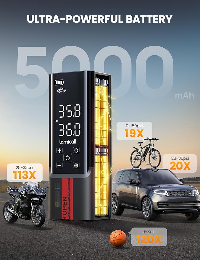 Lamicall Portable Car Tire Inflator