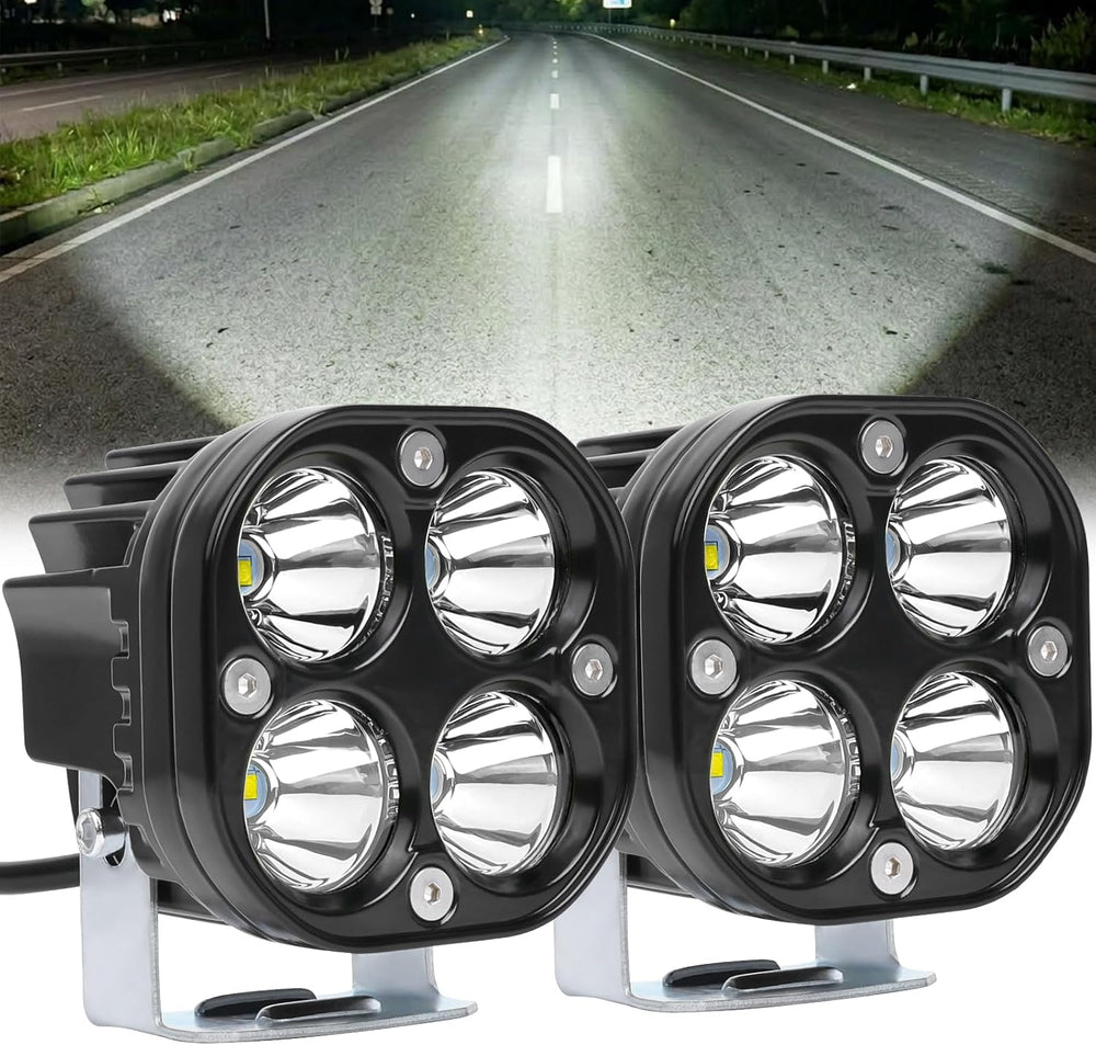 Motorcycle Driving Lights White LED Pods Lights 3’’ 40W LED Spotlights